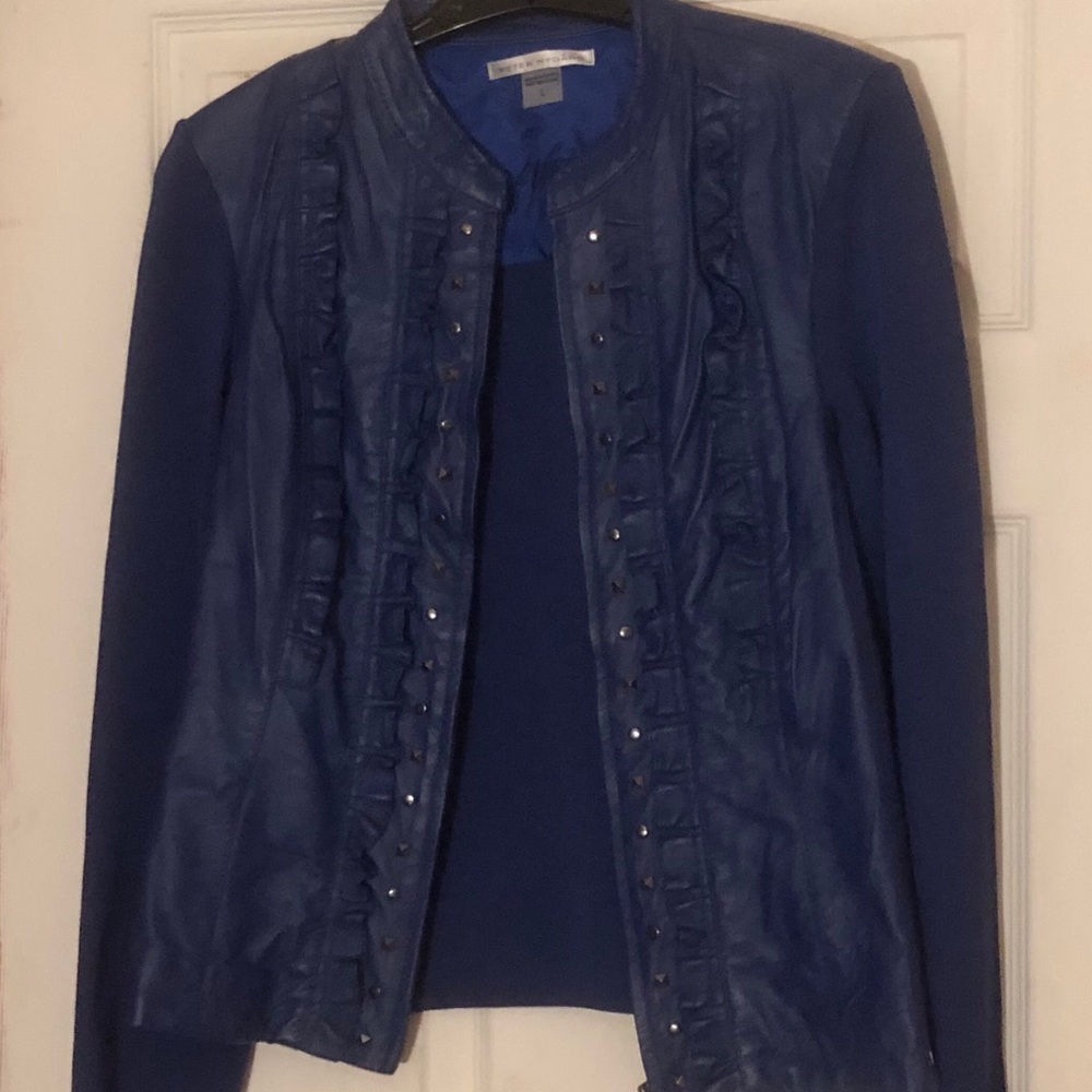 Peter Nygard Navy Large Zippered Jacket